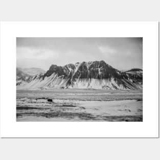 Landscape in Black and White (Mountain) Posters and Art